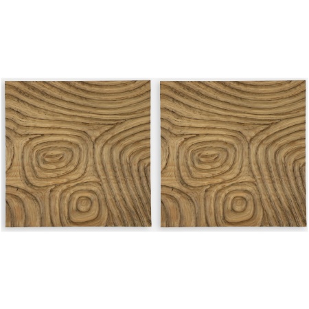 Channels-Carved Wood Wall Décor