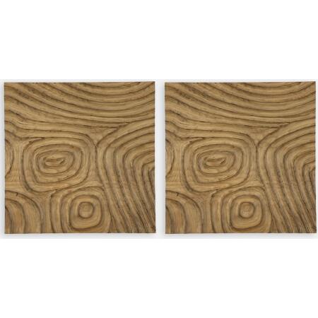 Channels-Carved Wood Wall Décor