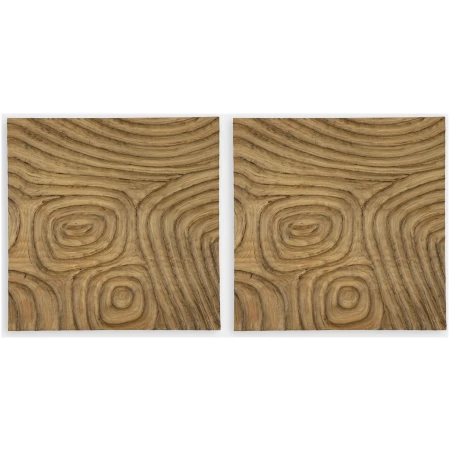 Channels-Carved Wood Wall Décor