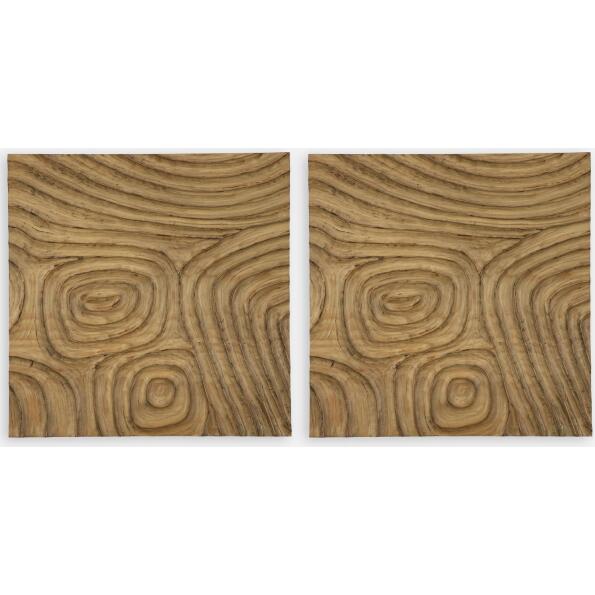 Channels-Carved Wood Wall Décor