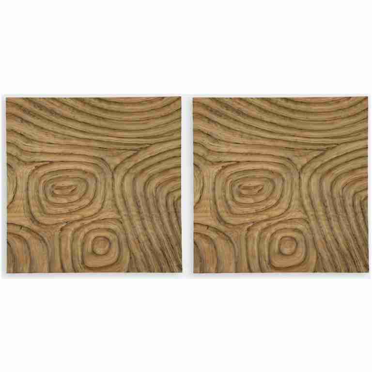 Channels-Carved Wood Wall Décor