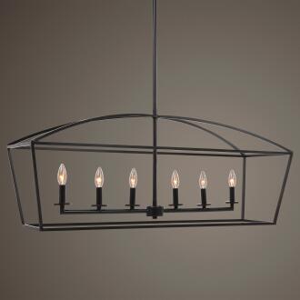 Uttermost Clayton 6 Light Linear Chandelier