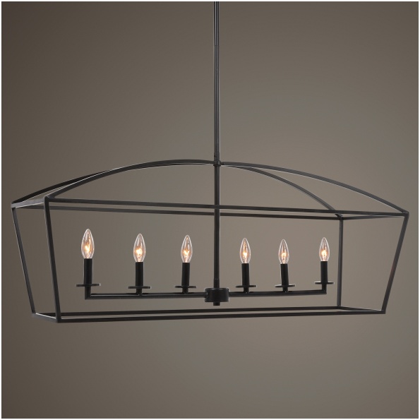 Uttermost Clayton 6 Light Linear Chandelier