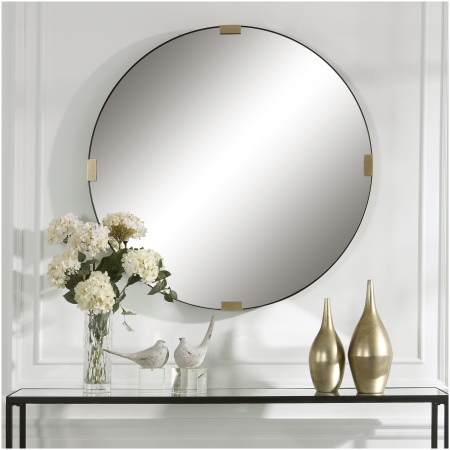 Uttermost Clip Modern Round Mirror