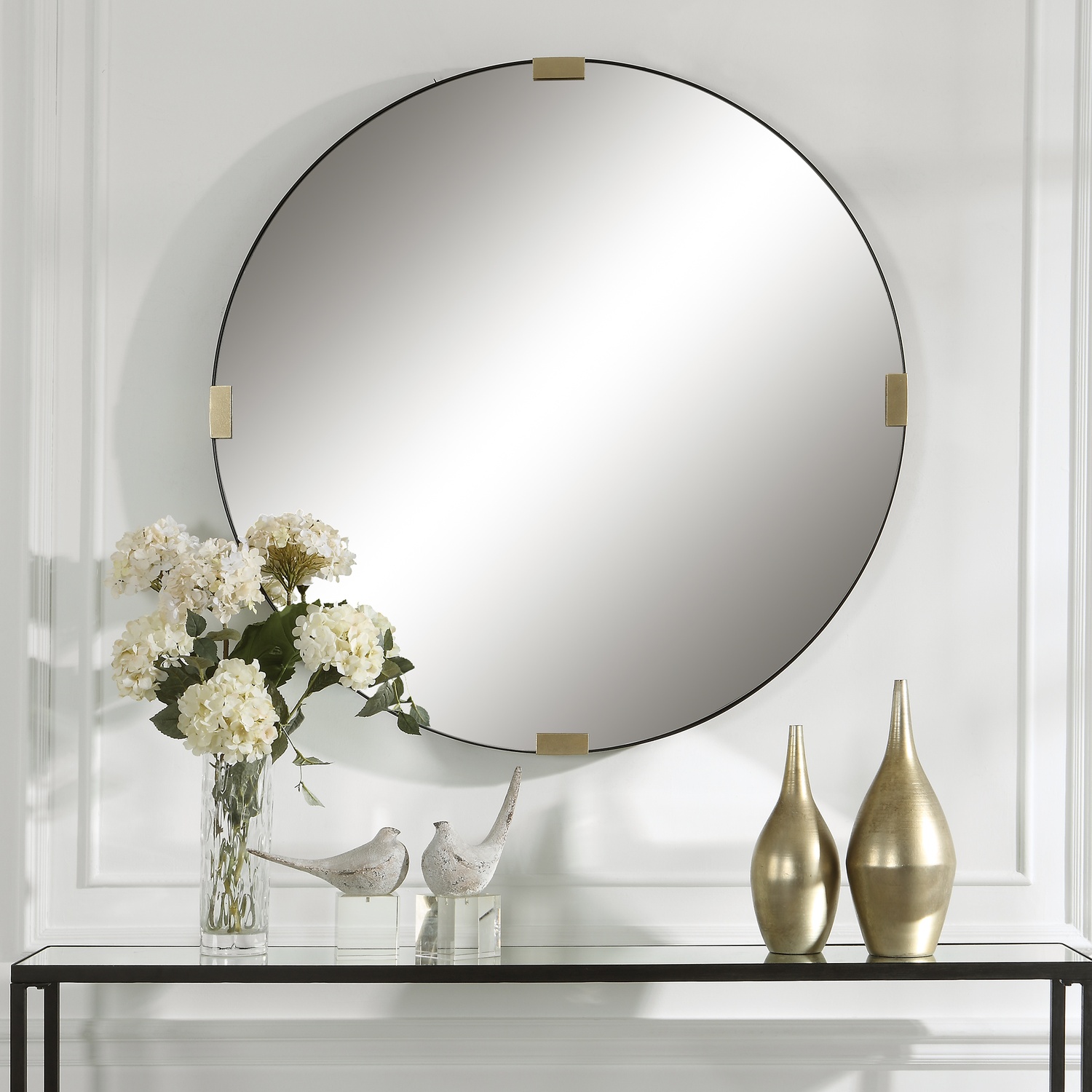 Clip-Modern Round Mirror