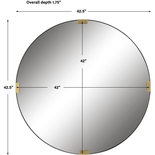 Clip Modern Round Mirror