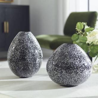 Uttermost Cosmic Black & White Vases