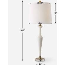 Colette-White Stone Table Lamp