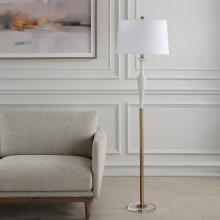 Colette-White Stone Floor Lamp