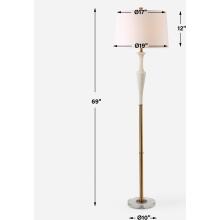Colette-White Stone Floor Lamp
