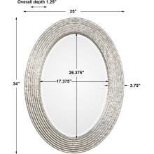 Conder-Oval Silver Mirror