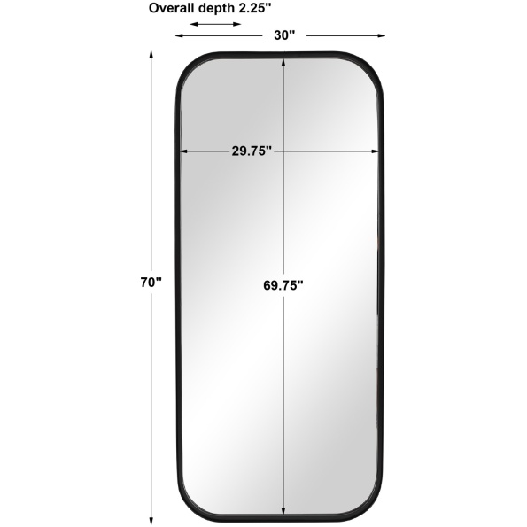 Concord Black Tall Iron Mirror