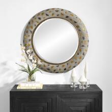 Copper Terrazzo-Terrazzo Round Mirror