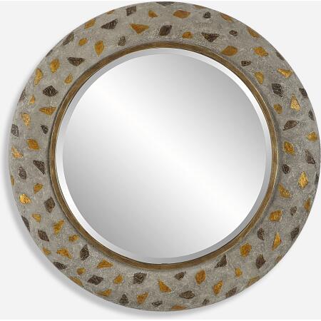 Copper Terrazzo-Terrazzo Round Mirror