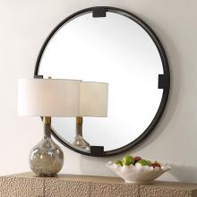 Cornelia-Black Round Mirror