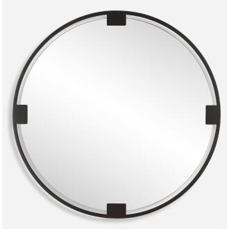 Cornelia-Black Round Mirror