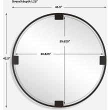 Cornelia-Black Round Mirror