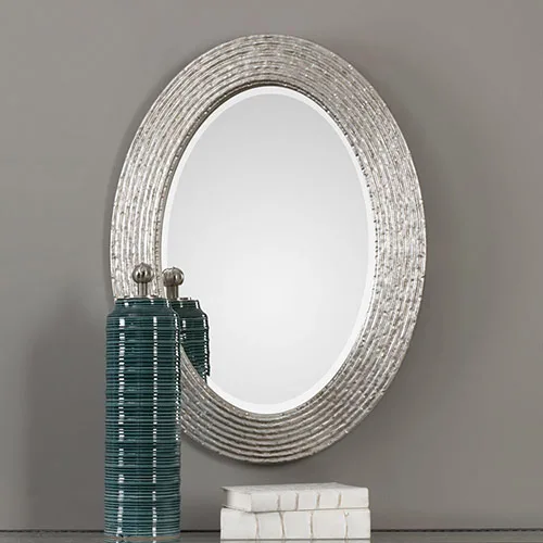 Creating A Welcoming Guest Room Irving Decor Uttermost Conder Oval Silver Mirror