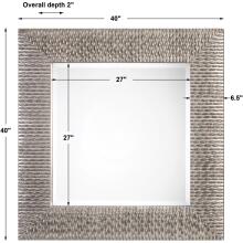 Cressida-Distressed Silver Square Mirror