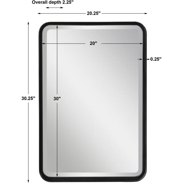 Croften Black Vanity Mirror