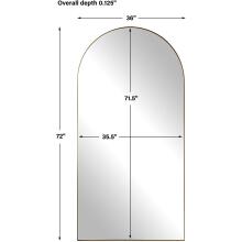 Crosley-Antique Brass Arch Mirror