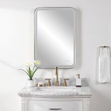 Crofton-Lighted Black Vanity Mirror