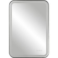 Crofton-Lighted Black Vanity Mirror