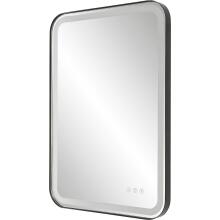 Crofton-Lighted Black Vanity Mirror