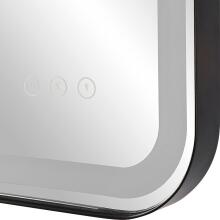 Crofton-Lighted Black Vanity Mirror