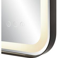 Crofton-Lighted Black Vanity Mirror