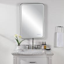 Crofton-Lighted Black Vanity Mirror