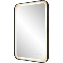 Crofton-Lighted Black Vanity Mirror