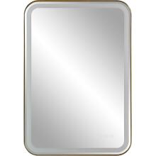 Crofton-Lighted Brass Vanity Mirror