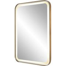 Crofton-Lighted Brass Vanity Mirror