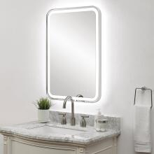 Crofton-Lighted Nickel Vanity Mirror