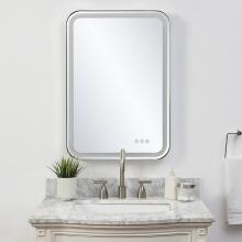 Crofton-Lighted Nickel Vanity Mirror