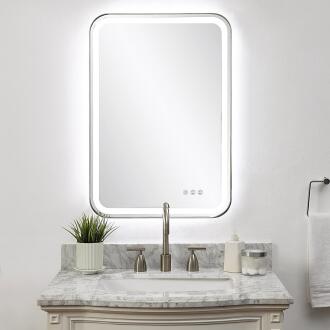 Uttermost Crofton Lighted Nickel Vanity Mirror