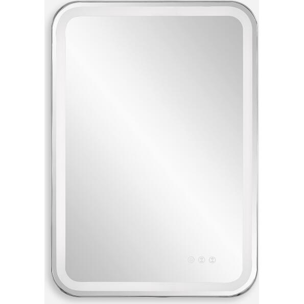 Crofton-Lighted Nickel Vanity Mirror