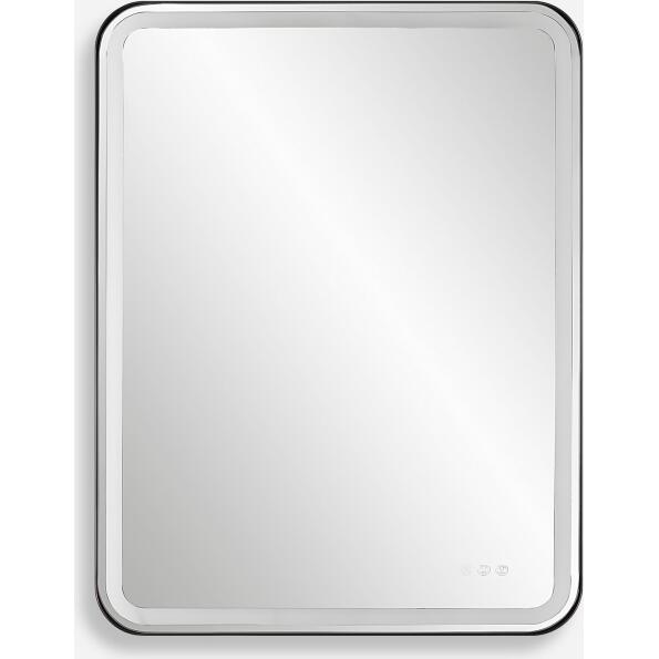 Crofton-Lighted Black Large Mirror