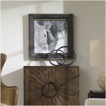 Uttermost Custom Black And White Horses Print