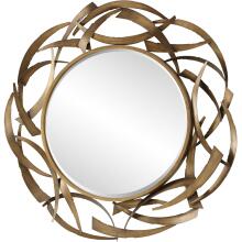 Cutting Edge-Bronze Round Mirror
