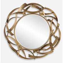 Cutting Edge-Bronze Round Mirror