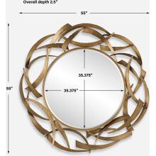 Cutting Edge-Bronze Round Mirror