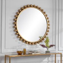 Cyra-Gold Round Mirror