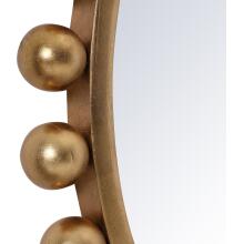 Cyra-Gold Round Mirror