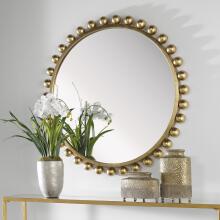 Cyra-Gold Round Mirror