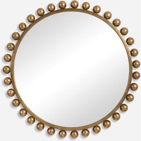 Cyra-Gold Round Mirror