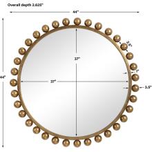 Cyra-Gold Round Mirror