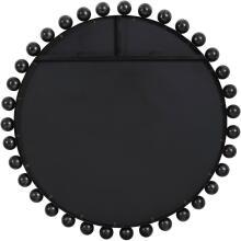 Cyra-Black Round Mirror