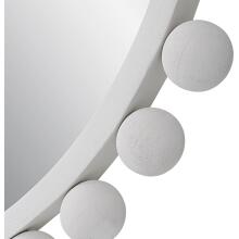 Cyra-White Round Mirror